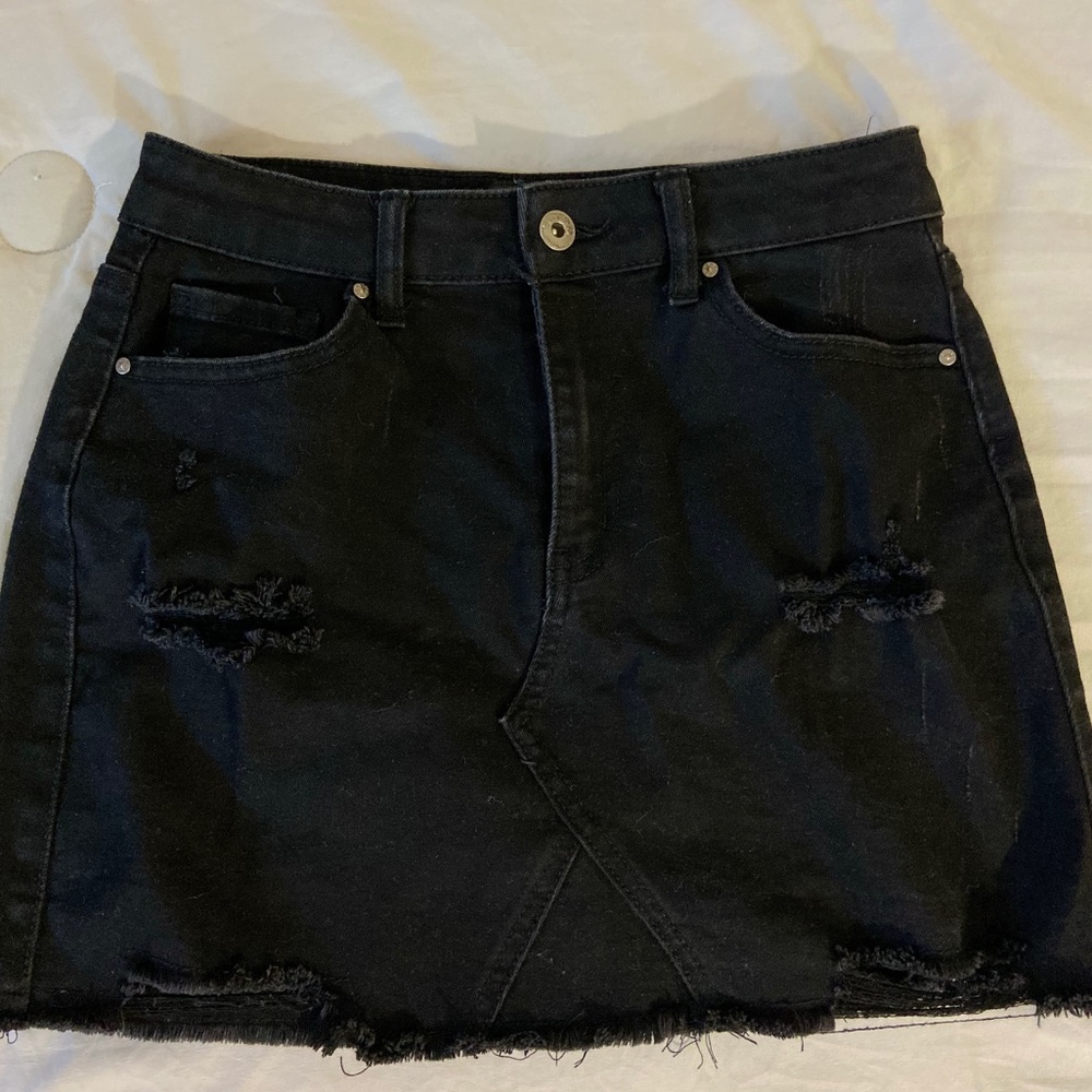 Black high rise skirt